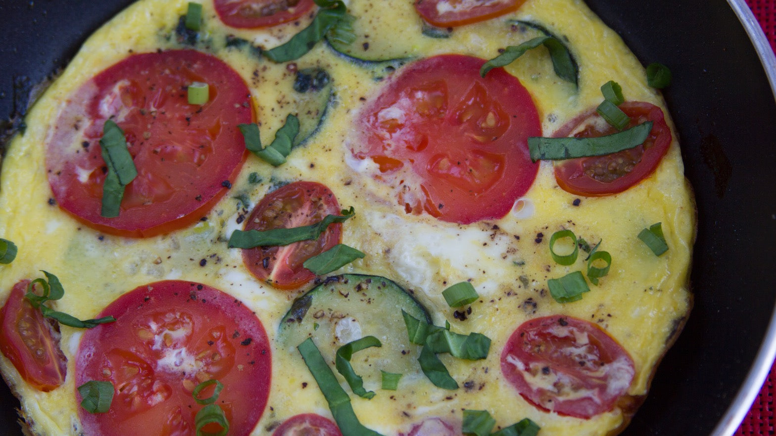 Tomato and zucchini frittata